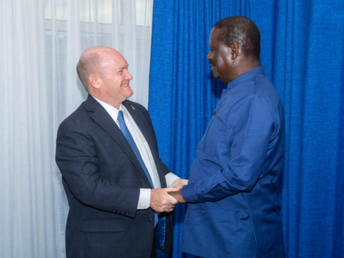Raila Odinga with US Senator Chris Coons